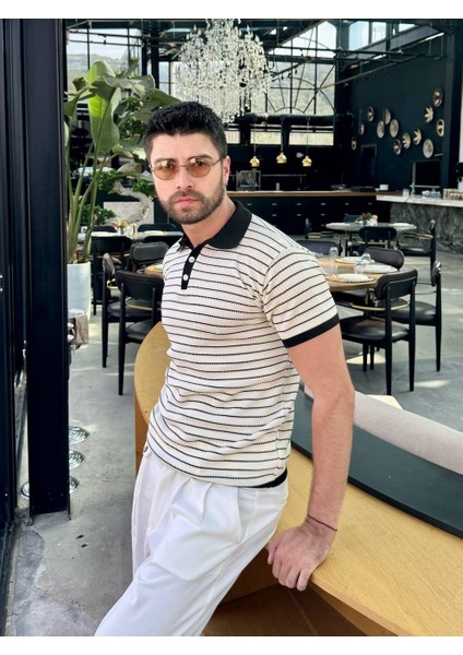 Siyah Yakalı Polo Yaka T-Shirt modelleri