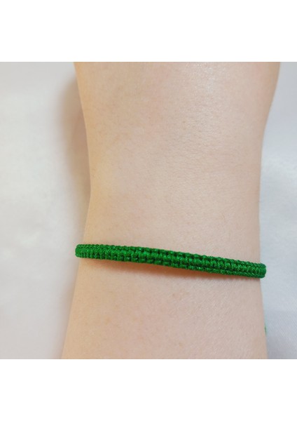 Yeşil Makrome Bileklik - Sörfçü Bileklik - Unisex El Yapımı Makrome Asansörlü Ayarlanabilir Hediyelik - Ip Bileklik - Makrome Bileklik - Örgü Bileklik - Yeşil Bileklik