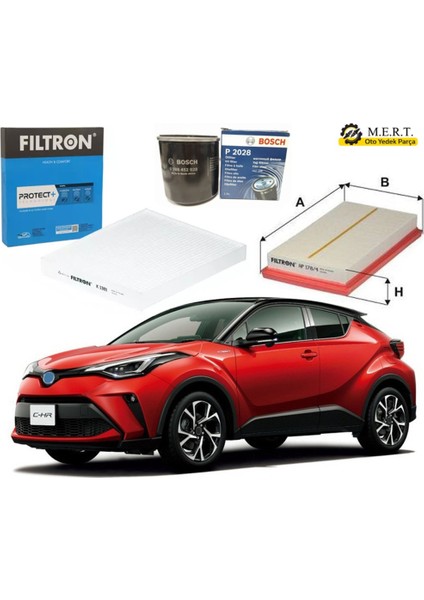 Toyota C-Hr 1.2 Benzinli Filtre Bakim Seti 526481389