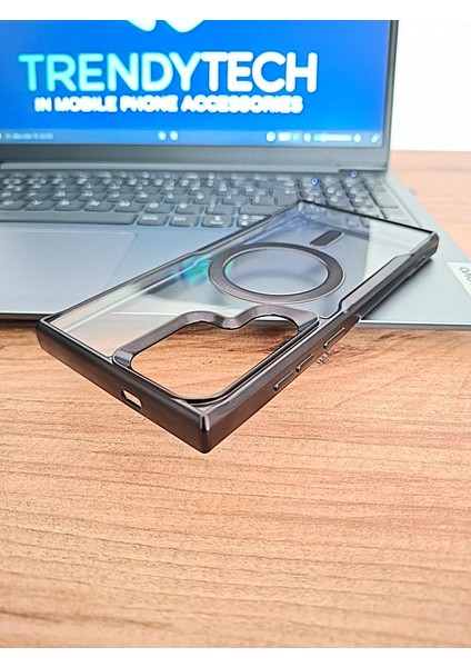 Samsung Galaxy S22 Ultra Yüksek Kalite Magsafe Şarj Özellikli Kamera Koruma Çıkıntılı Esnek Kılıf