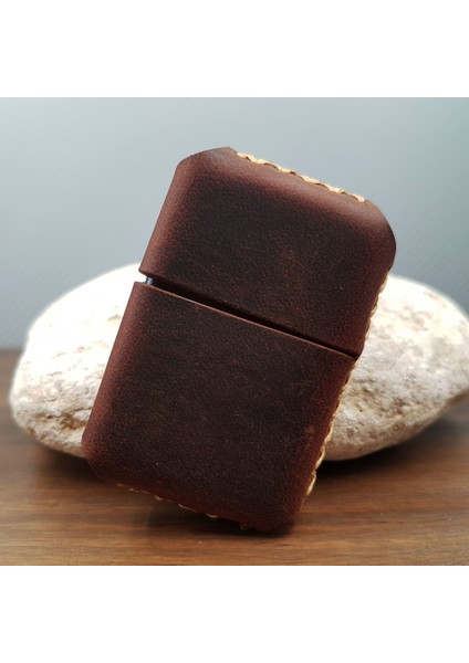 Mat Kahverengi Deri Kılıflı Benzinli Çakmak modelleri