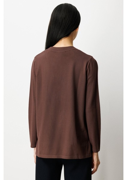 Hakim Yaka Triko Kazak Kahve 65399 modelleri