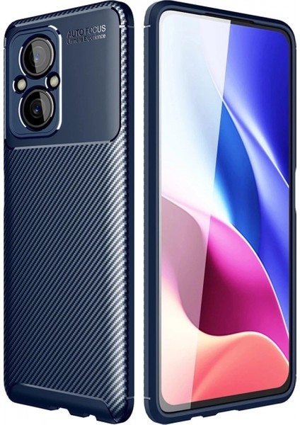 Xiaomi Poco M5 Kılıf Auto Focus Karbon Kapak - Lacivert