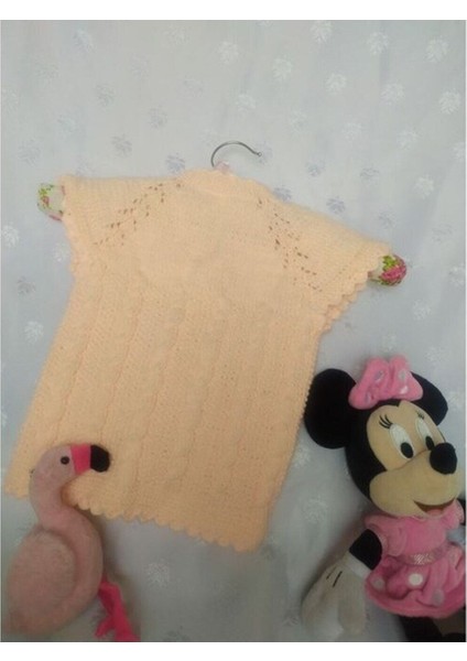 Kız Bebek Yelek Somon-Yavruağzı modelleri