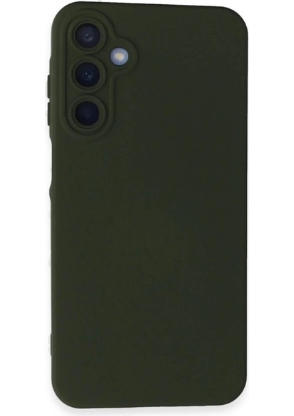 Samsung Galaxy A25 5g Kılıf Nano Içi Kadife Silikon - Koyu YEŞIL-(5796)