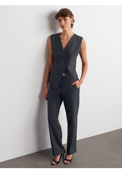 60599 Asimetrik Yelek-Antrasit indirimleri