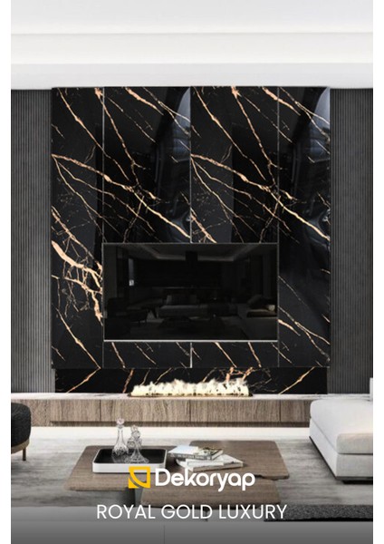 Royal Gold Luxury Mermer Desenli Pvc Panel 122 x 244 cm modelleri