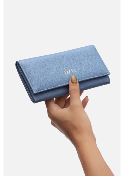 Ram %100 Hakiki Deri Kadın Cüzdan Fermuarlı Bozuk Para Bölmeli ve Çıt Çıt Kapaklı