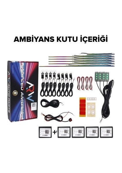 64 Renk 210 Mod Animasyonlu Araç Içi Ambiyans modelleri