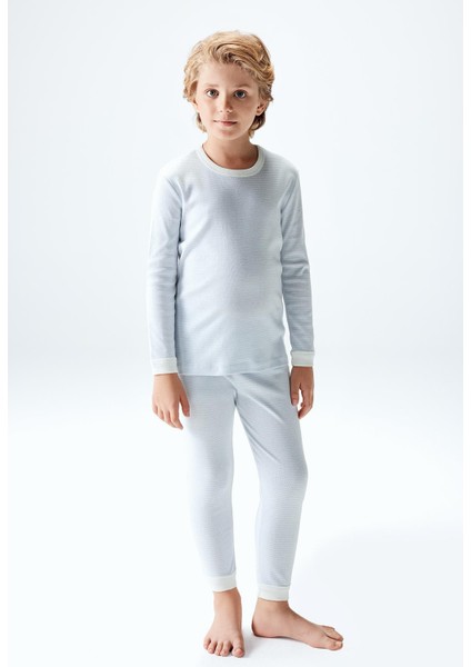 Erkek Çocuk Pijama Takımı Mavi Renk