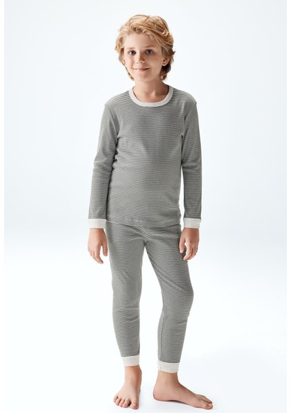 Erkek Çocuk Pijama Takımı Yeşil Renk