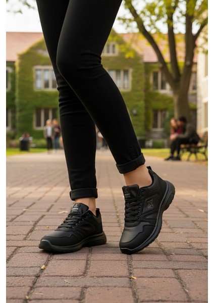 Siyah Esnek Hafif Unisex Spor Ayakkabı Xstep 020-CILT G