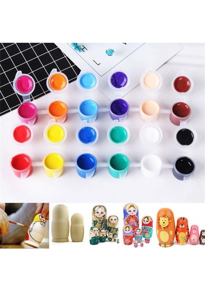 Boya Kutusu 24 Göz 4ml , Boncuk Kutusu Lens Kutusu Plastik Boya Saklama Kutusu fiyatları