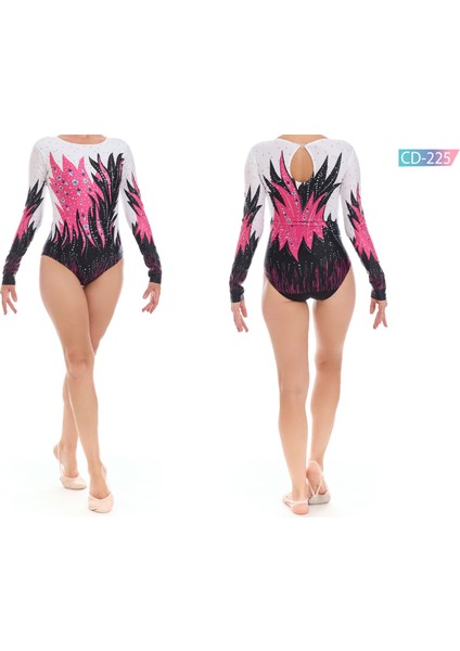 CD-225 Baskılı Cimnastik Mayo