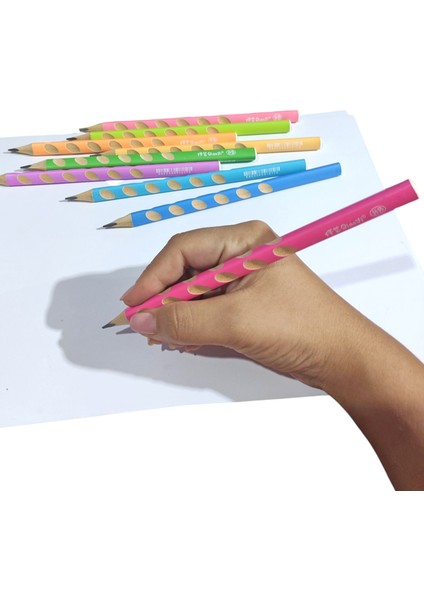 Jumbo Sağ Sol Tutuş Kalemi Elips Girintili Üçgen Kurşun Kalem Ilk Kalemim- Mavi fiyatları