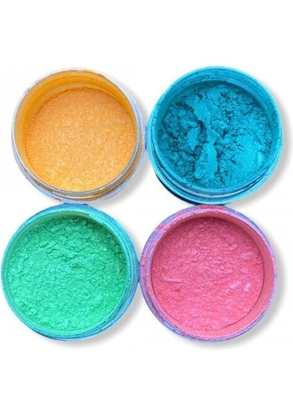 Epoksi Reçine Sedef Pigment 4 Adet/ Epoksi Renklendirici Boya Mum Boyası /