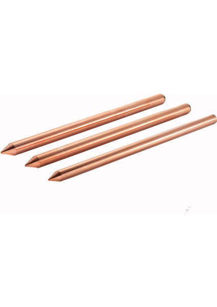 Çap 20 mm Boy 100 cm %100 Saf Bakır Topraklama Çubuğu + Klemens Dahil