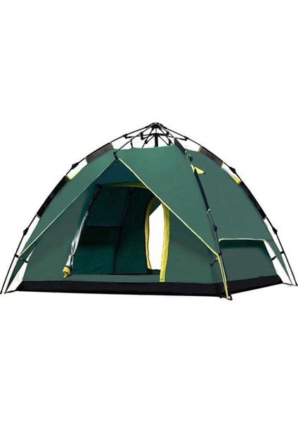 4 Kişilik Çift Kapılı Çift Katmanlı Otomatik Kamp Çadırı 220X200X140