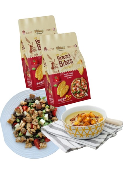 Ekmek Kıtırı Çorbalık Atıştırmalık Pizza Tadında 70 Gr. x 2 Adet