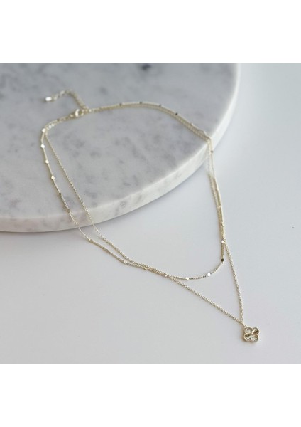 Çelik 2li Yonca Zincir Kolye fiyatları