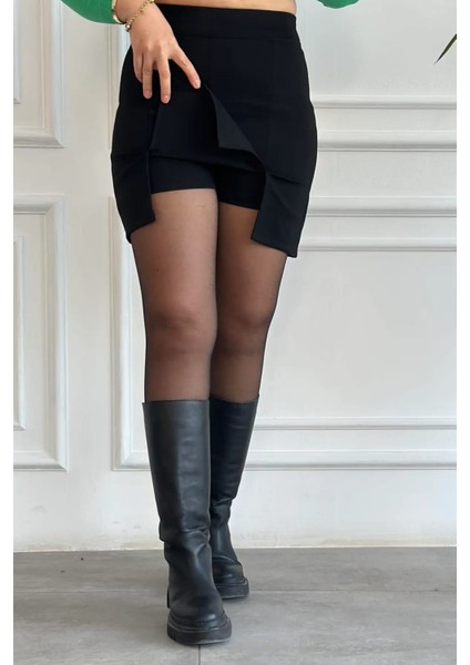 Çelik Kumaş Ön Arka Etek Görünümlü Likralı Şort Etek fiyatları