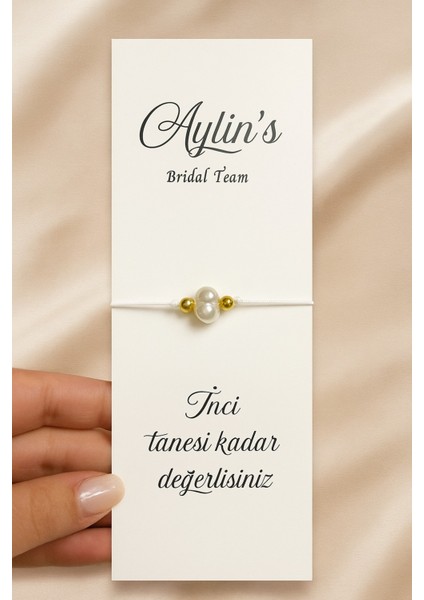 30 Adet Şans Bilekliği -Bride Hediye -Kına Hediyesi-Nedime Bileklik -Kişiye Özel