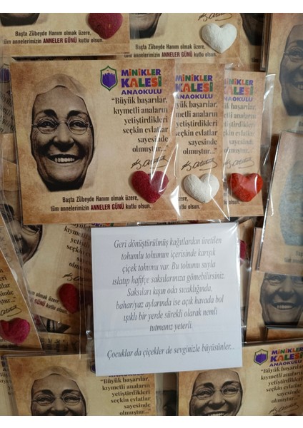 15 Adet Anneler Günü Kalp Tohum