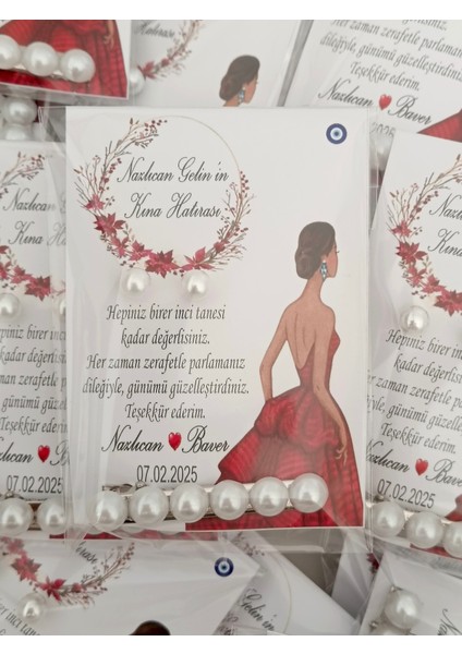 20 Adet Kına Hediyeliği Inci Küpe+Toka modelleri