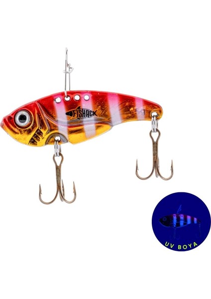 Vibrasyon Yem - Lrf/spin Jig - Fishack Vibrax - 15G 55MM - Pink Panther - Uv Boyalı