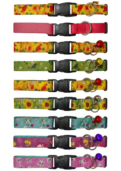 Desenli Zilli Kedi Tasması