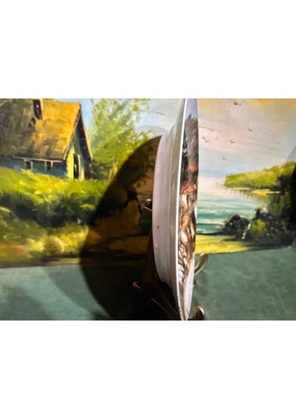 Limoges France 2,5 cm Çapında Porselen Dekor Tabağı