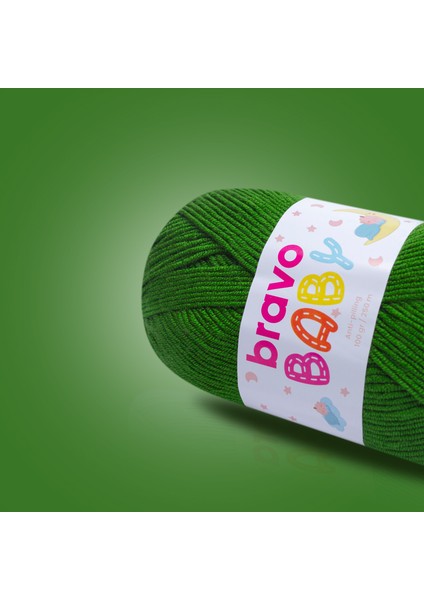 Baby Tüylenmez ( Anti Pilling ) Bebek Yünü 100 gr 250 Metre (Renk Kodu: 320) Yeşil