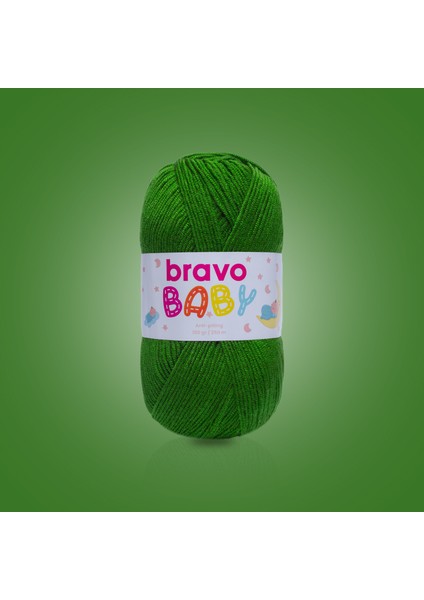 Baby Tüylenmez ( Anti Pilling ) Bebek Yünü 100 gr 250 Metre (Renk Kodu: 320) Yeşil fiyatları