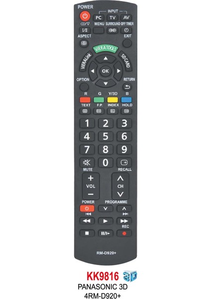 Panasonıc 3D - 4RM-D920+ Kumanda LCD Kumanda
