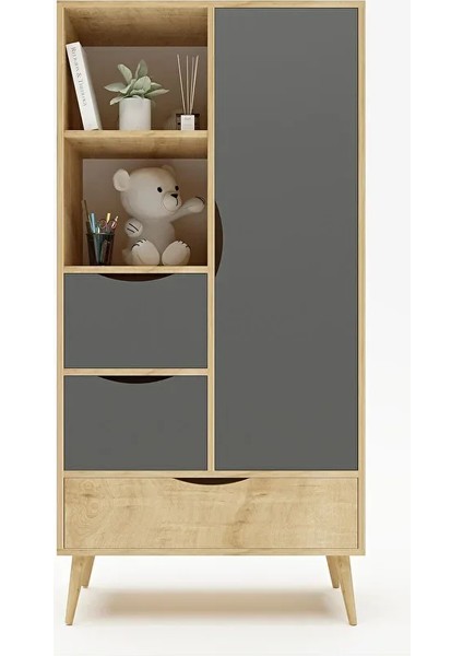 Mangoo Elbise Dolabı Gardırop / Elbise Dolabı Açık Raflı Tek Kapaklı Dolap fiyatları