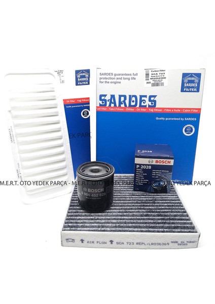 Toyota Yaris 1.0 Filtre Bakım Seti (2006-2014)