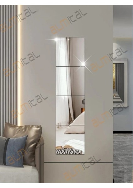 4'lü Takım Kare Ayna - 20cm X 20cm