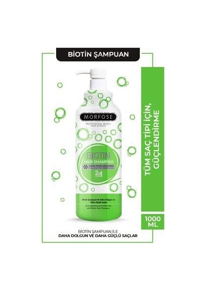 Biotin Şampuan 1000 ml Tüm Saç Tipleri için Saç Dökülmesine Karşı Etkili fırsatları