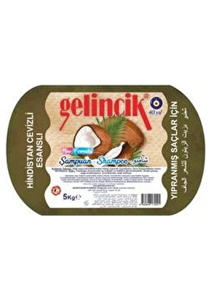 Hindistan Cevizi Özlü Şampuan 5 lt Yıpranmış Saçlar için Kadınlar için Uygun modelleri