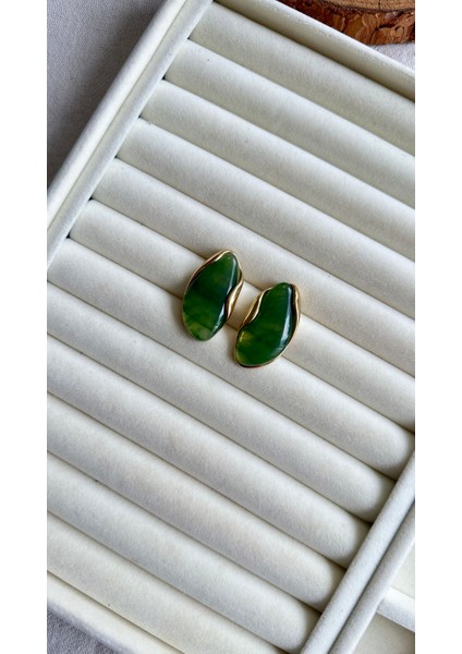 Yeşil Buğulu Küpe