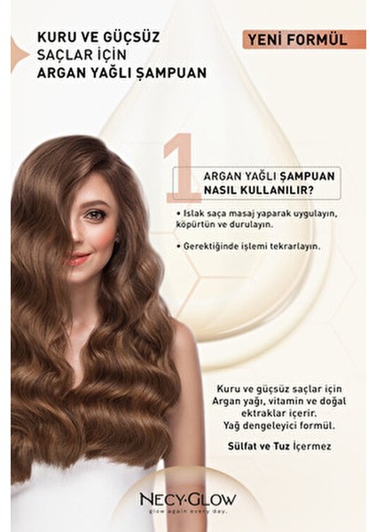Argan Yağlı Onarıcı Şampuan 399 ml Sülfatsız Formül Tüm Saç Tiplerine Uygun fırsatları