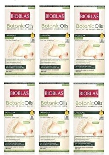 Sarımsak Şampuan 360 ml 6 Adet Bitki Özlü Dökülen Saçlar için Özel Formül