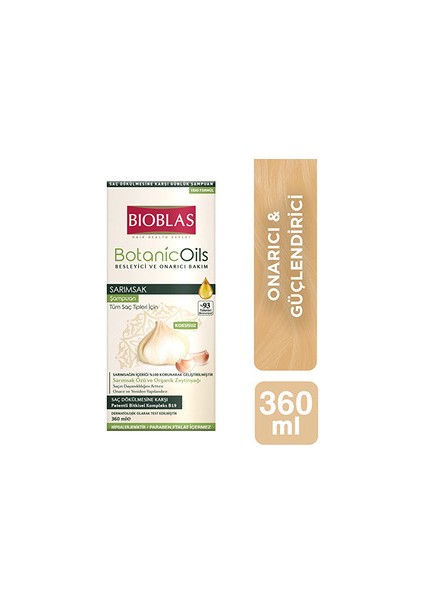 Sarımsak Şampuan 360 ml 6 Adet Bitki Özlü Dökülen Saçlar için Özel Formül fiyatları