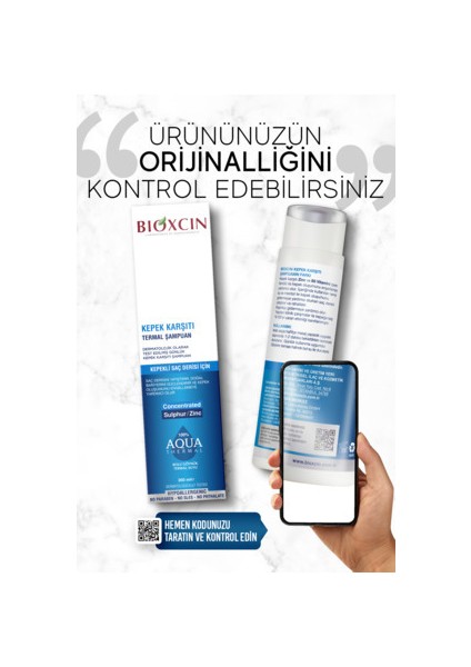 Aqua Thermal Kepeğe Karşı Sülfatsız Şampuan 300 ml 3'lü Set Erkekler için Etkili Formül