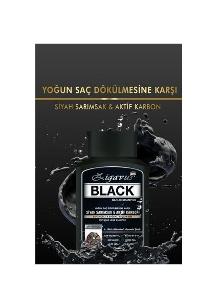 Black Garlic Şampuan 300 ml Siyah Sarımsak ve Aktif Karbon ile Tüm Saç Tipleri için fırsatları