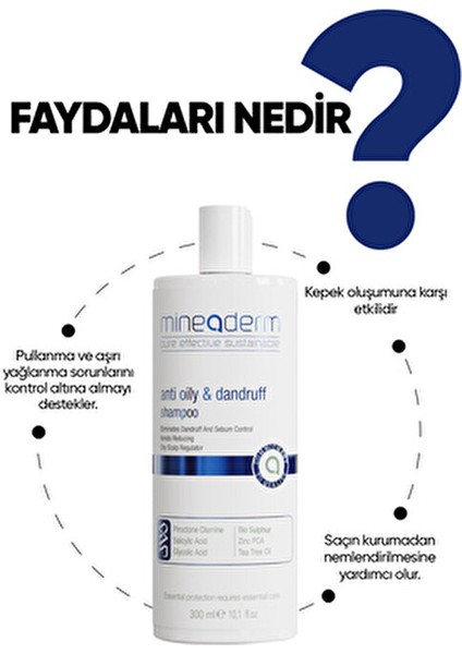 Anti Oily & Dandruff Şampuan 300 ml Kuru Saçlar için Arındırıcı Etki modelleri