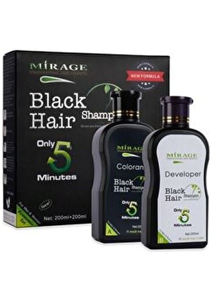 Black Hair Şampuan Seti 200 ml Erkekler İçin Renk Yoğunlaştırıcı Tüm Saç Tiplerine Uygun fırsatları
