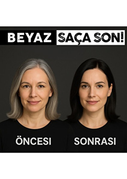 Black Hair Şampuan Seti 200 ml Erkekler İçin Renk Yoğunlaştırıcı Tüm Saç Tiplerine Uygun