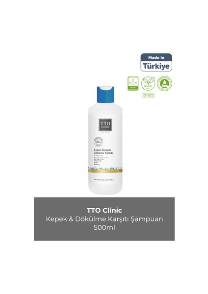 Tto KP Clinic Vegan Şampuan 500 ml Kepekli Saçlar için Parabensiz Besleyici Formül