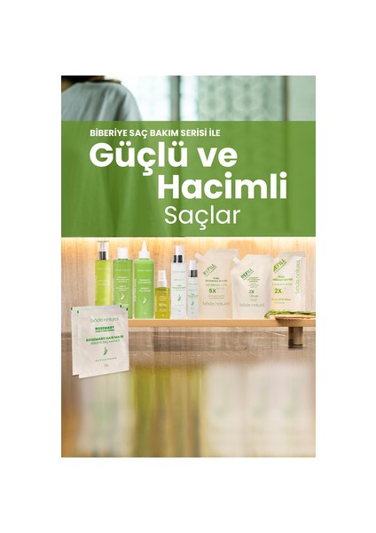 Biberiye Şampuan 250 ml Tüm Saç Tipleri için Dökülme Karşıtı Doğal İçerik